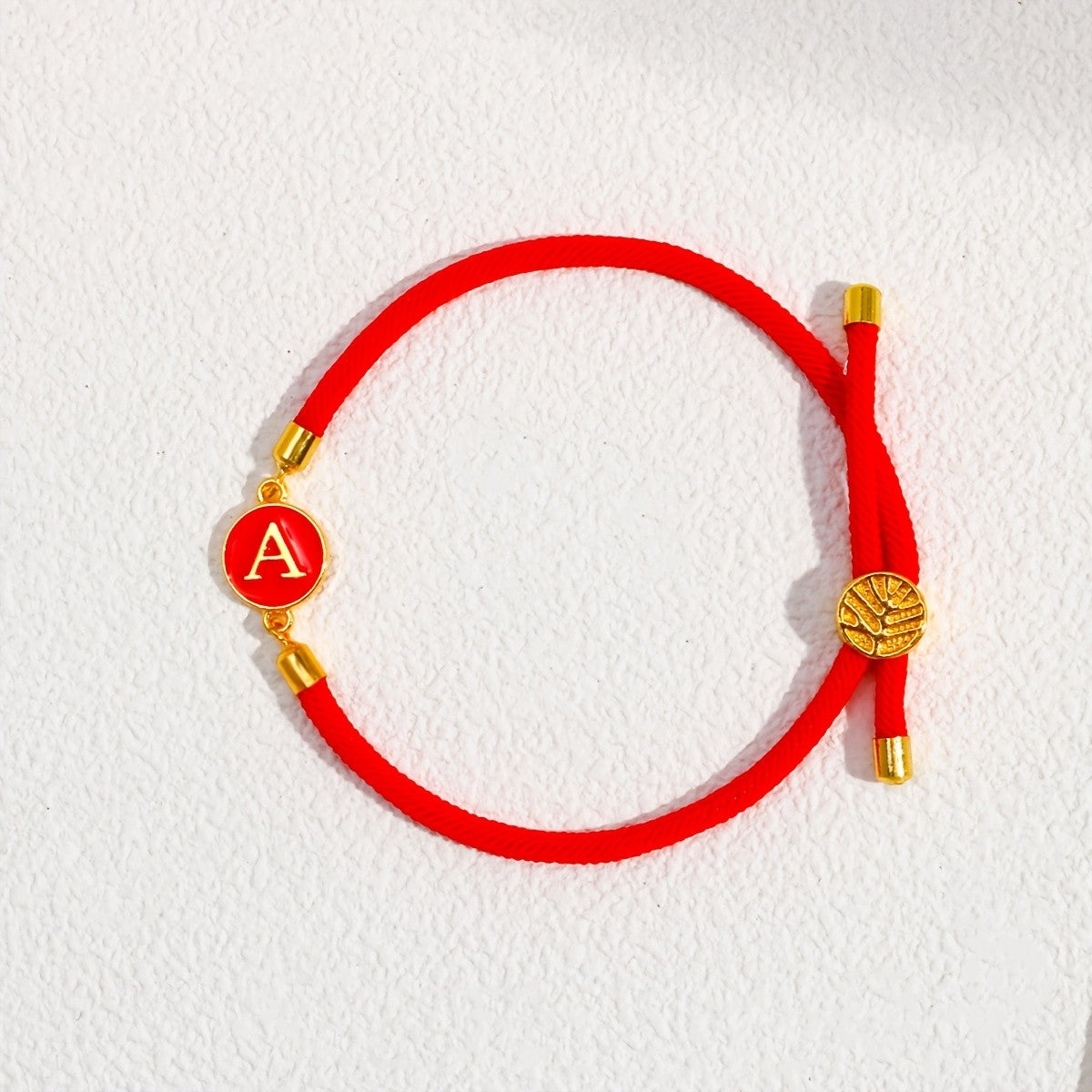 14k Dainty Woven Initial Bracelet