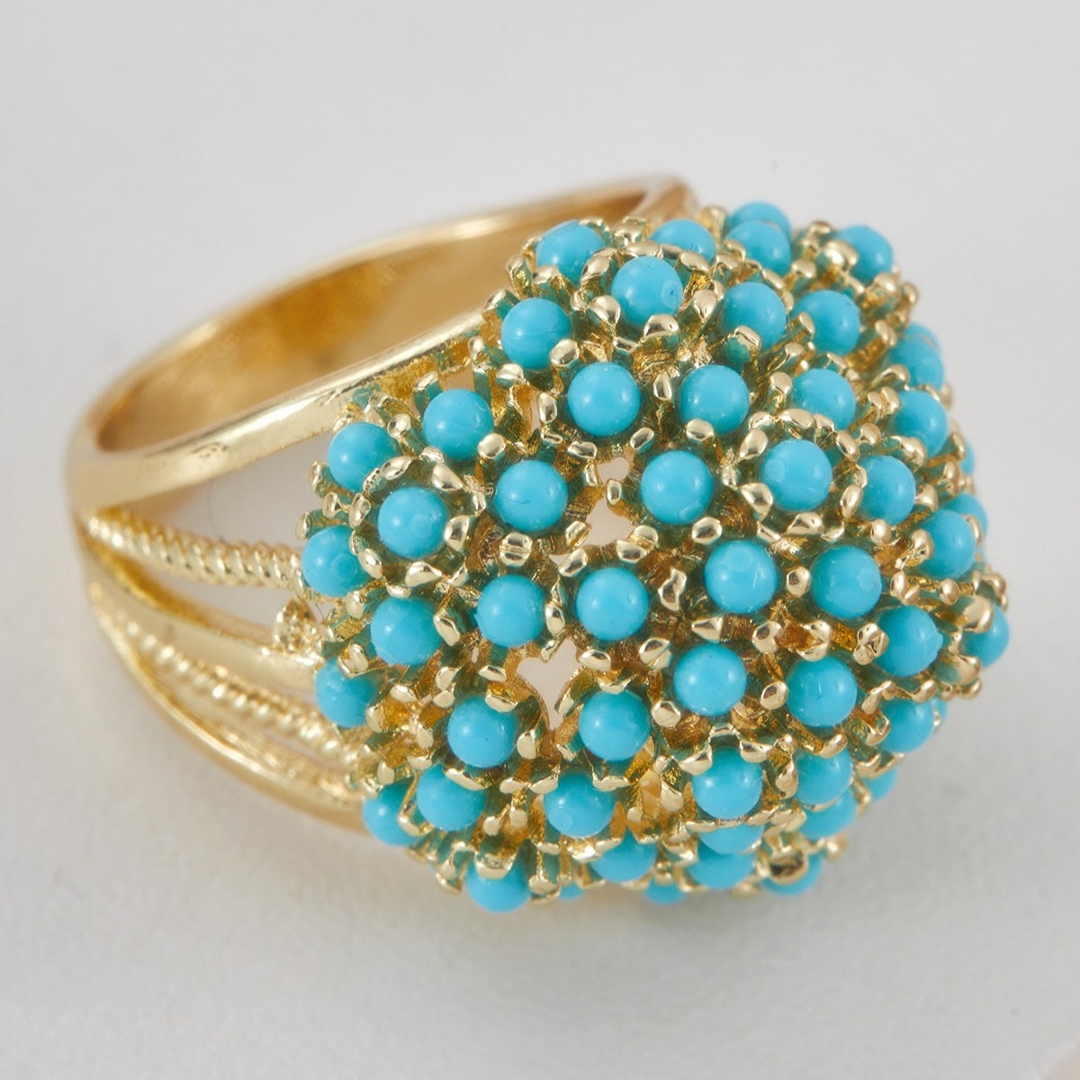 Boho Turquoise Cluster Ring