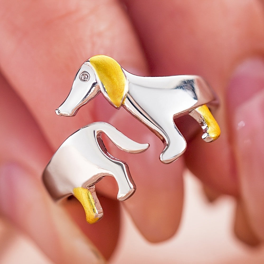 Cute Dachshund Dog Ring