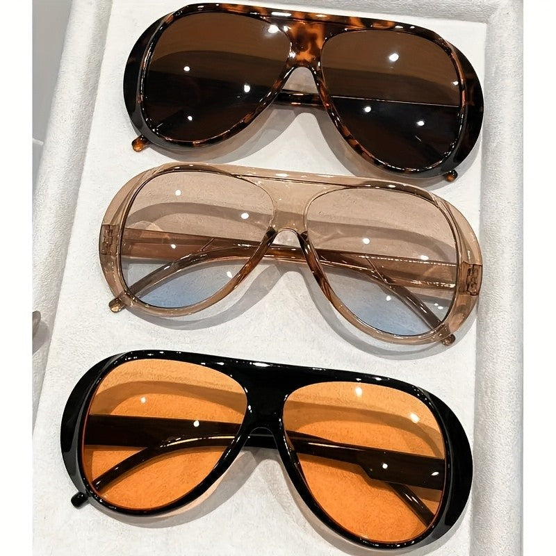 2pc Classy Oversized Aviator Sunglasses