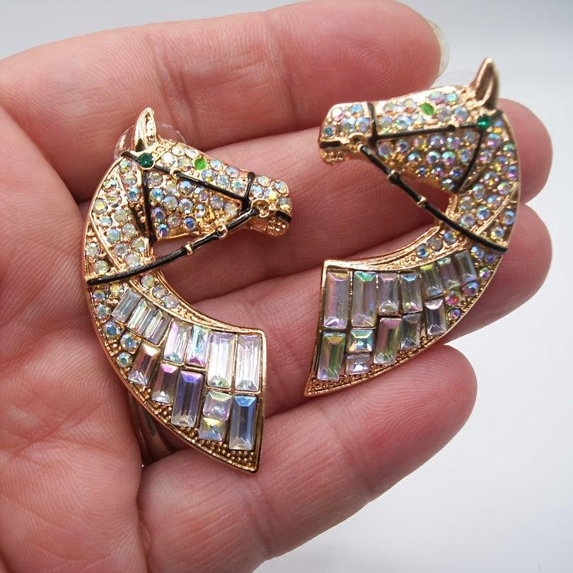 Vintage Boho Horse Statement Earrings