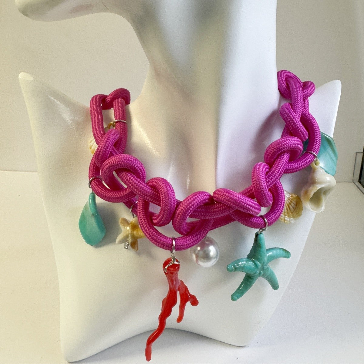 Boho Woven Starfish & Shell Necklace