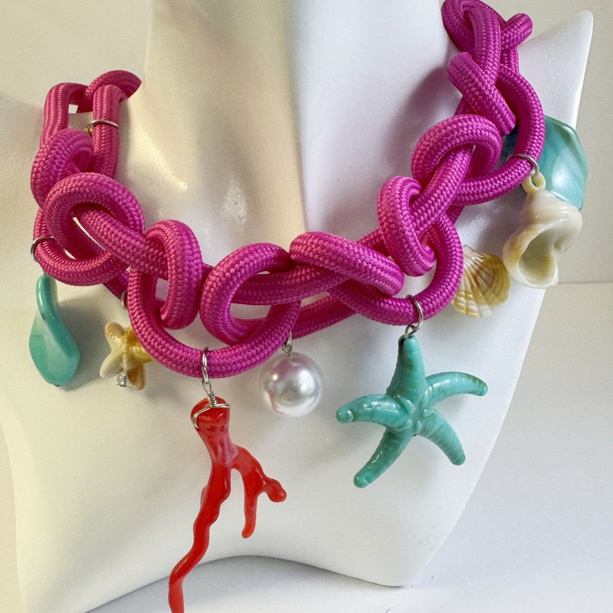 Boho Woven Starfish & Shell Necklace