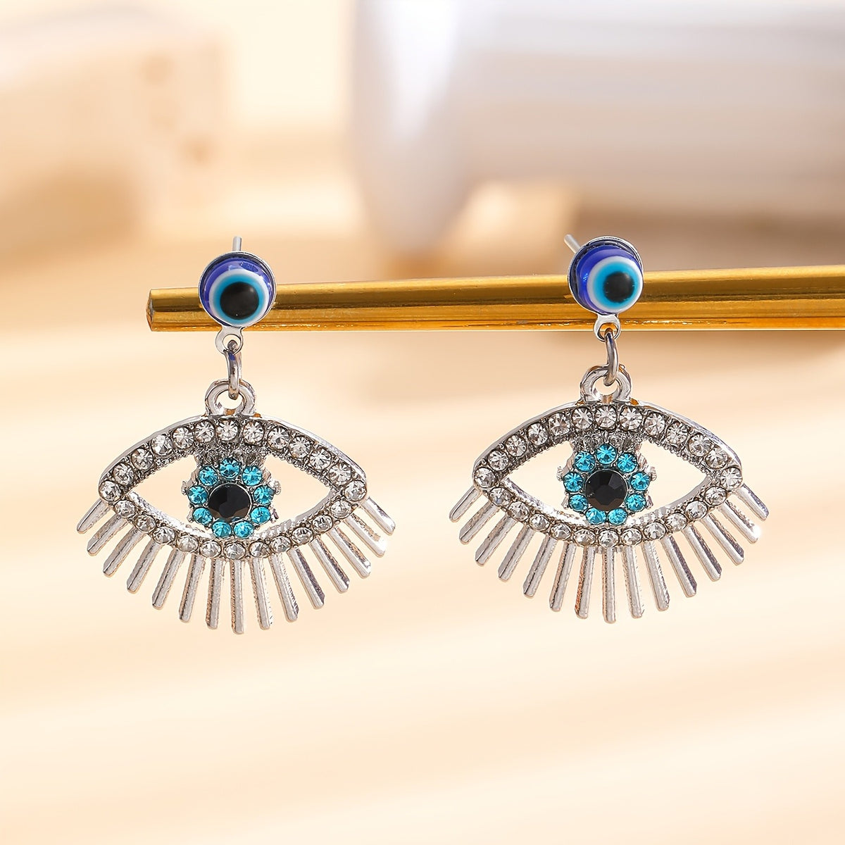 Classy Evil Eye Zircon Earrings