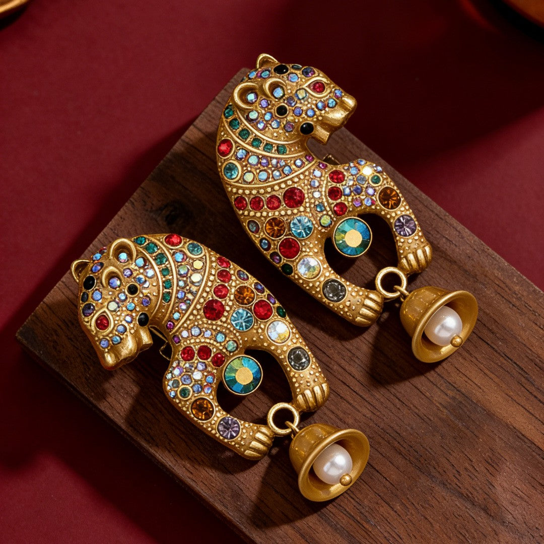 Boho Multicolor Cheetah Earrings