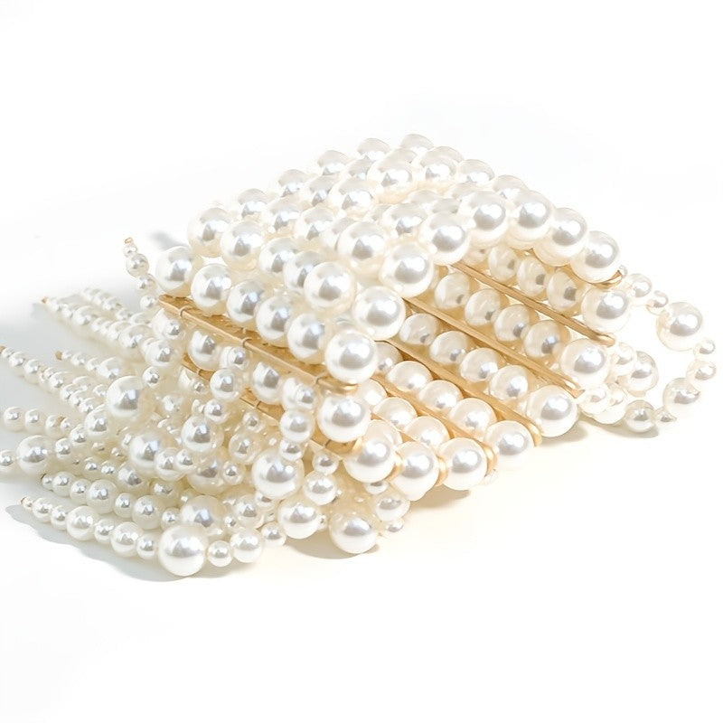 Elegant Faux Pearl Tassel Bracelet