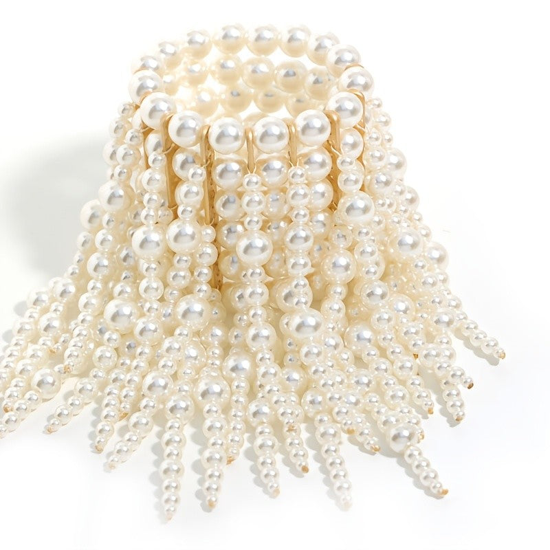 Elegant Faux Pearl Tassel Bracelet