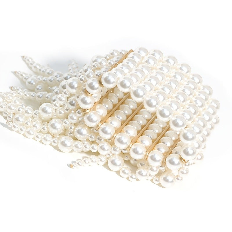 Elegant Faux Pearl Tassel Bracelet