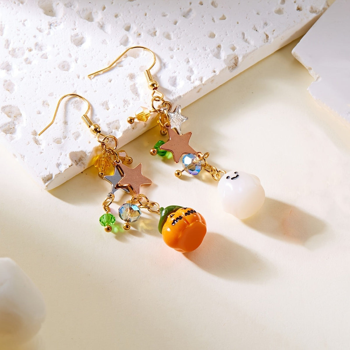 Cute Halloween Pumpkin Ghost Earrings