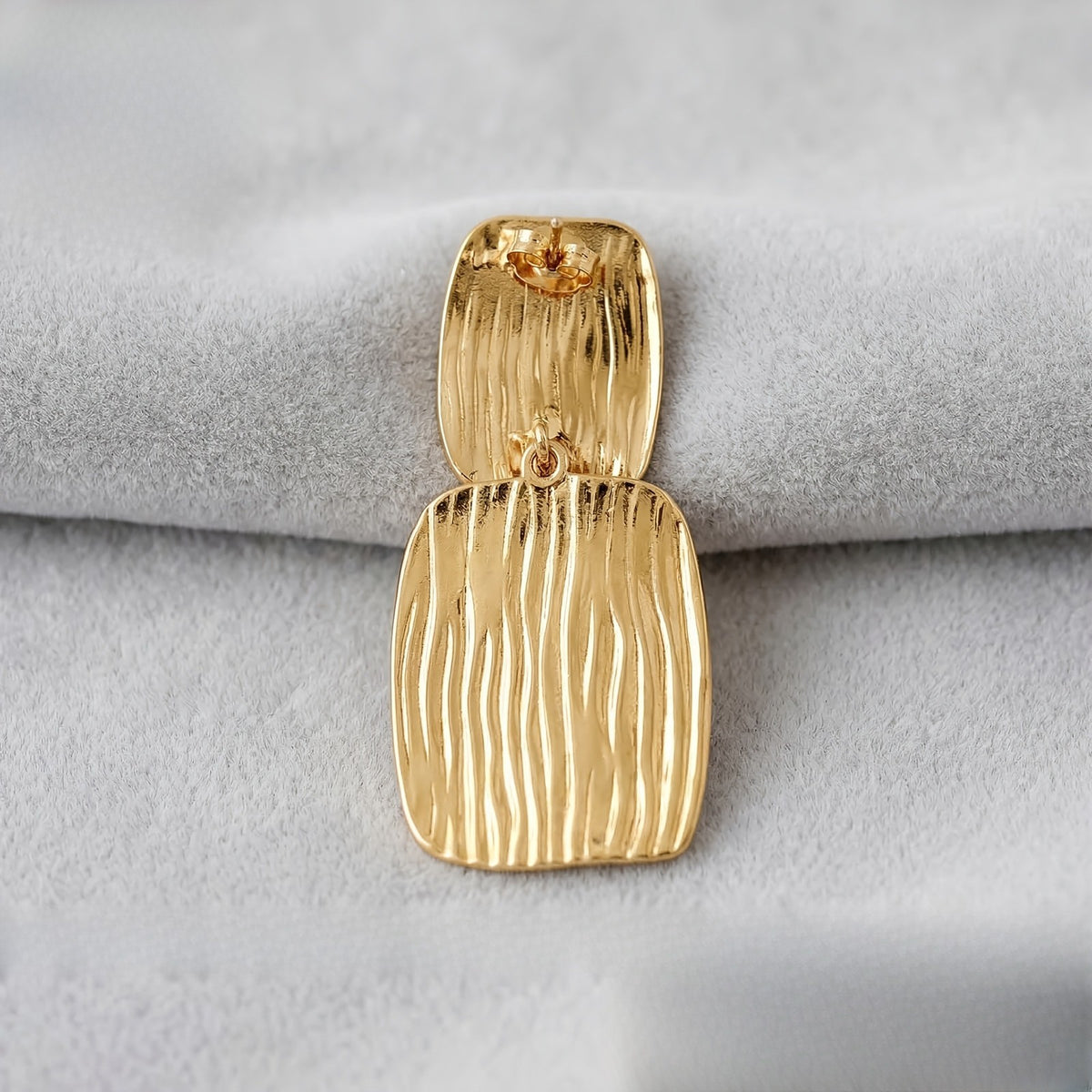 Classy Textured Geometric Drop Earrings