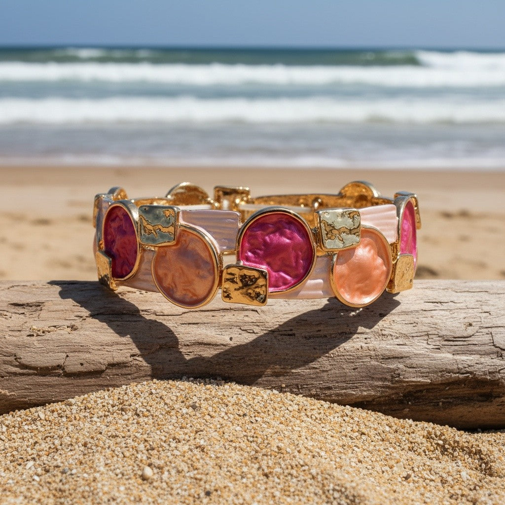 Boho Geometric Enamel Bracelet