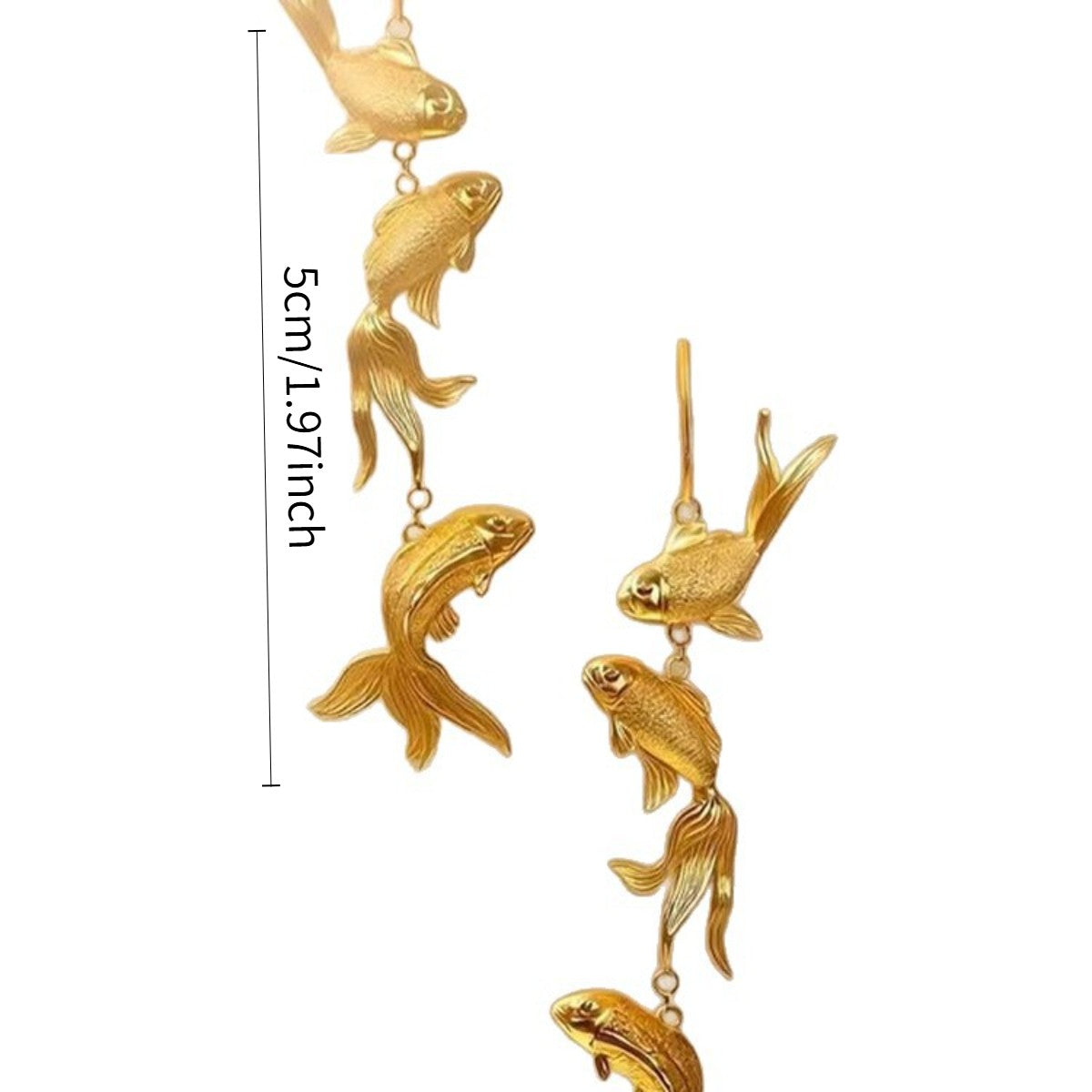 18k Vintage Koi Fish Earrings