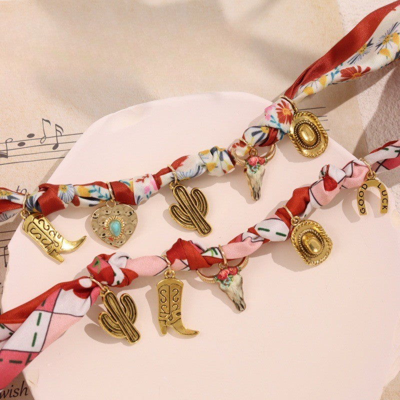 Boho Western Scarf Necklace