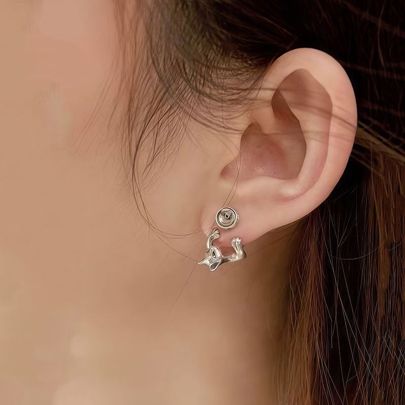 Cute Y2K Kitty Stud Earrings