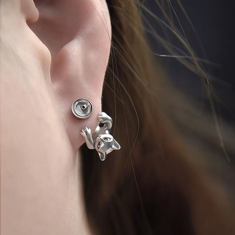 Cute Y2K Kitty Stud Earrings