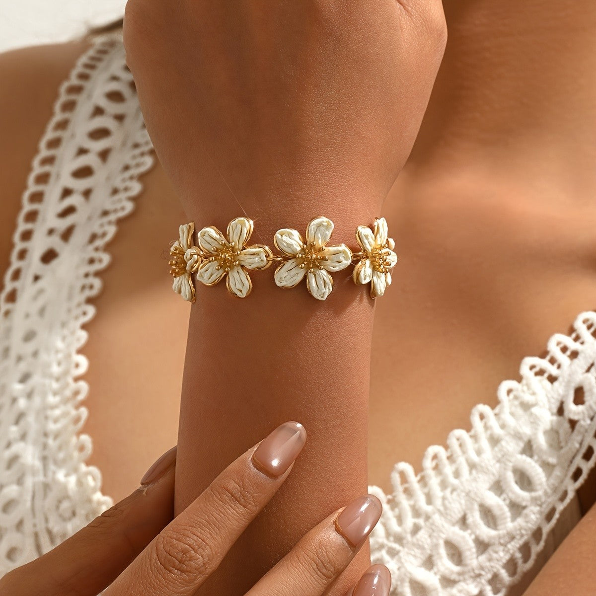 Romantic Multicolor Floral Bracelet