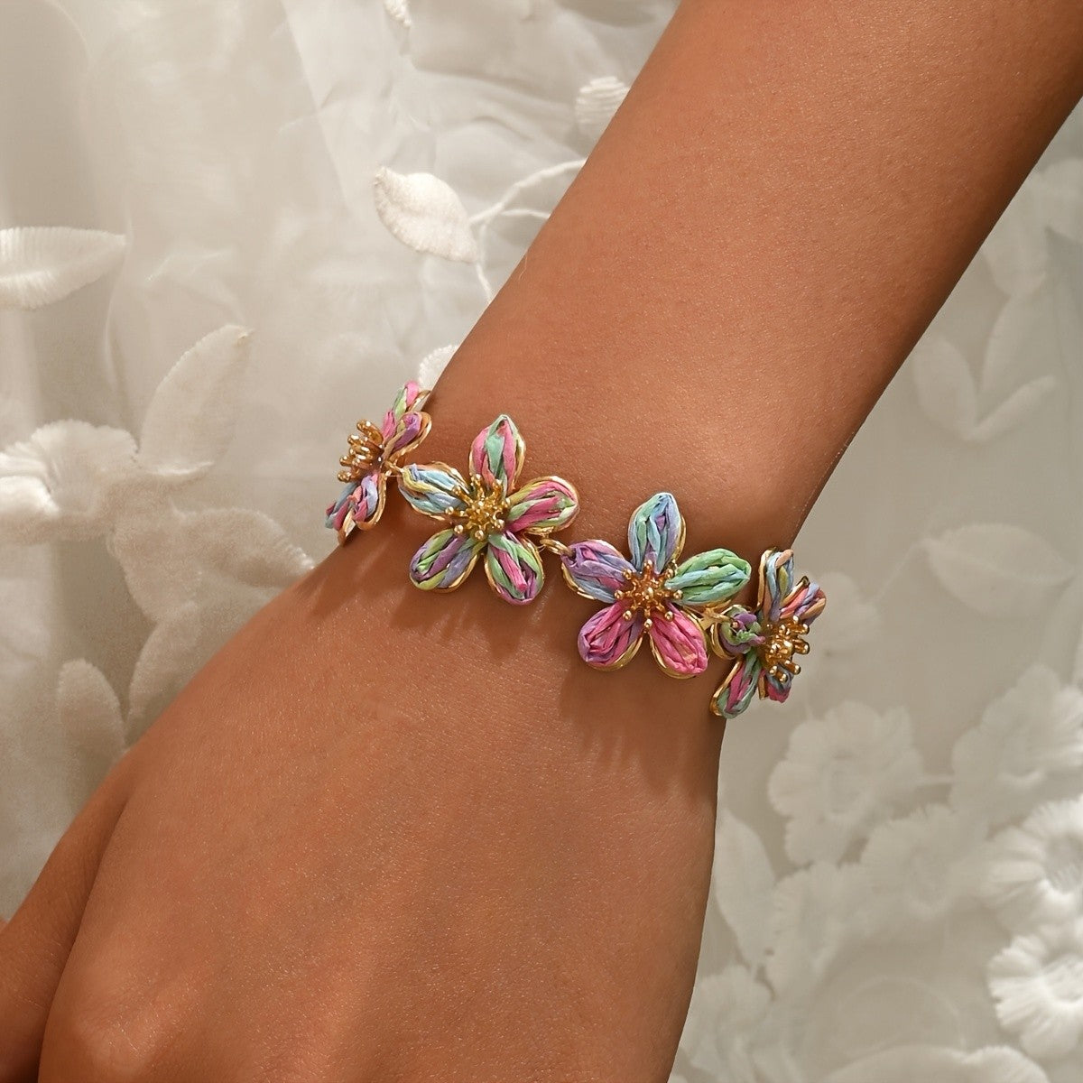 Romantic Multicolor Floral Bracelet