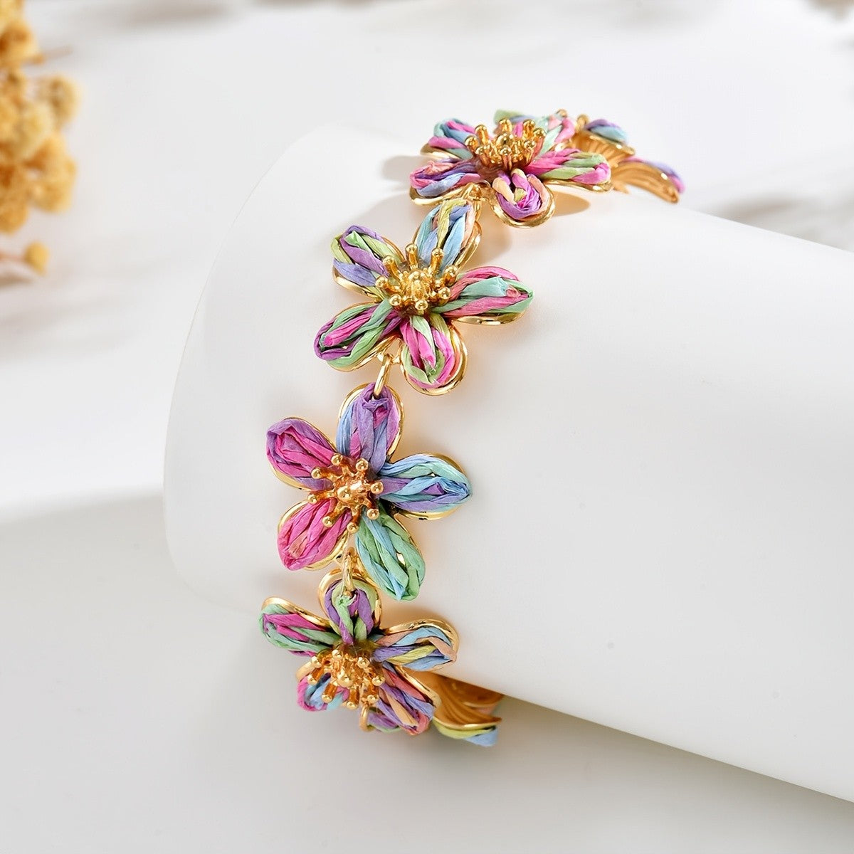 Romantic Multicolor Floral Bracelet