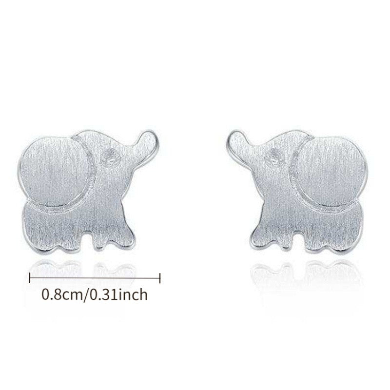 Dainty Elephant Stud Earrings