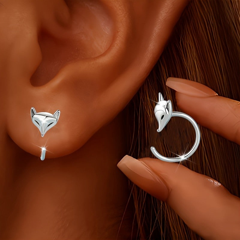 Elegant Fox Stud Earrings