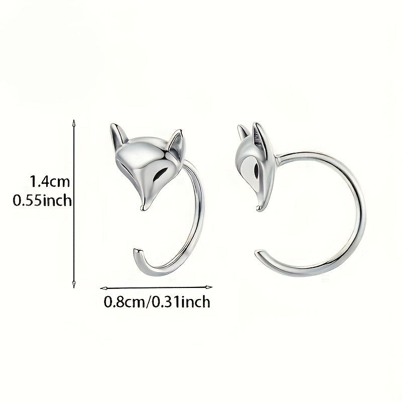 Elegant Fox Stud Earrings