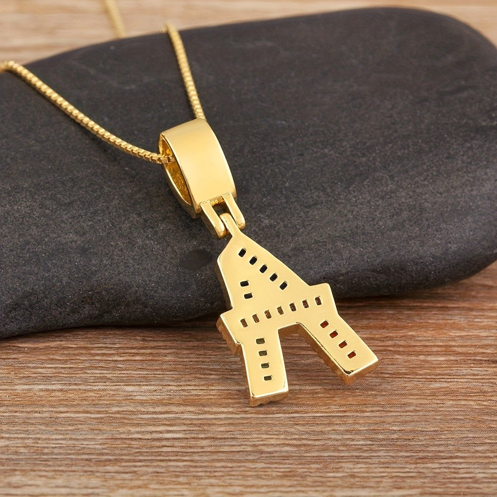 Classy Rainbow Initial Letter Necklace