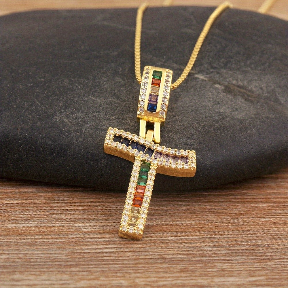 Classy Rainbow Initial Letter Necklace
