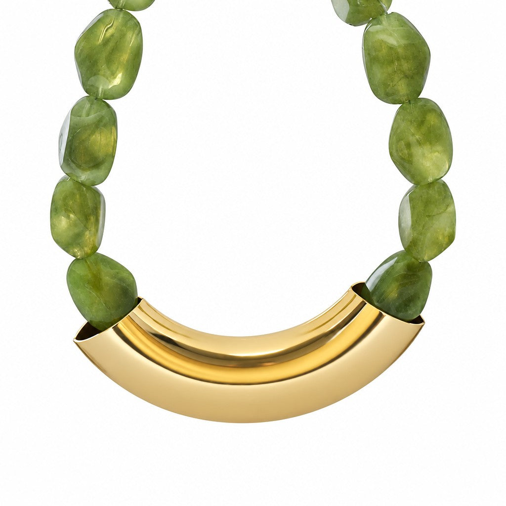 Classy Amber Bead Collar Necklace