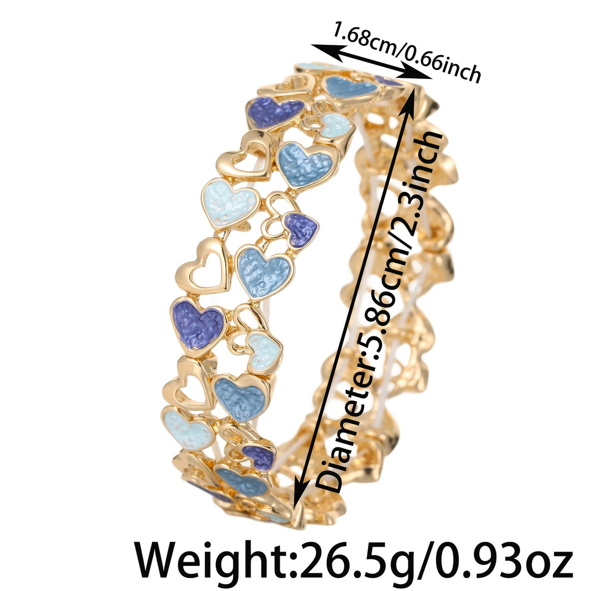 Boho Vintage Heart Cuff Bracelet