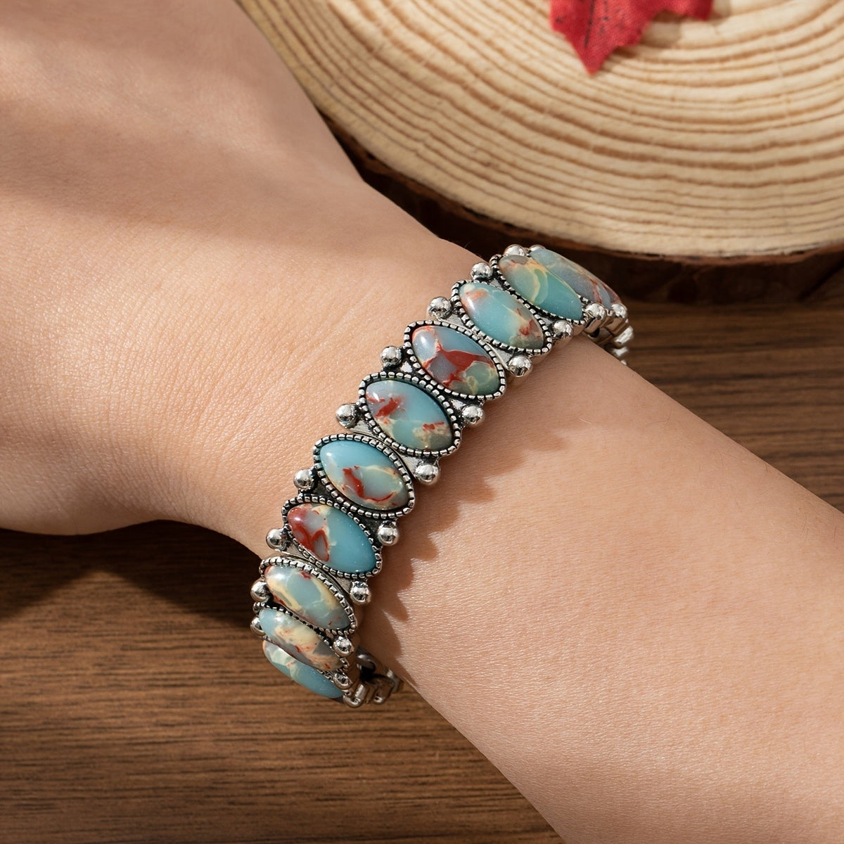 Vintage Boho Turquoise Bracelet