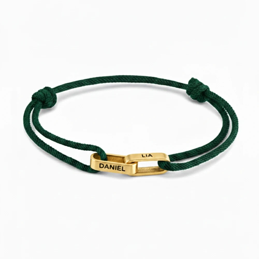 14k Romantic Custom Name Rope Bracelet