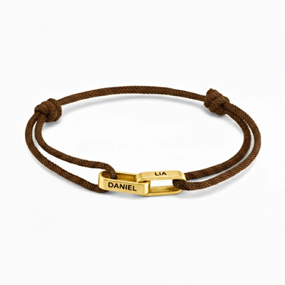 14k Romantic Custom Name Rope Bracelet