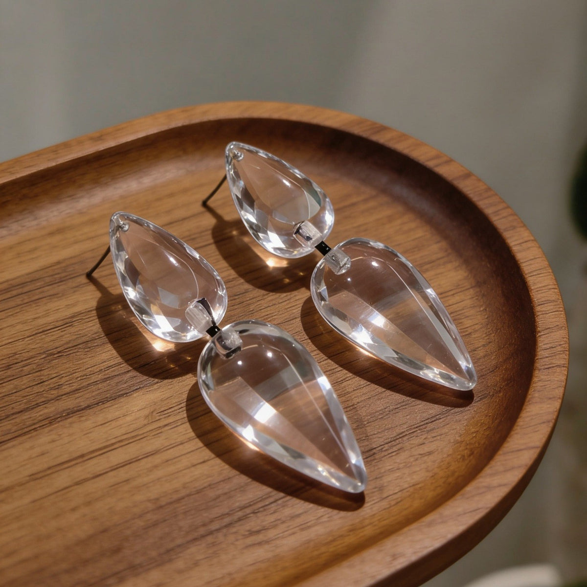 Classy Transparent Acrylic Teardrop Earrings