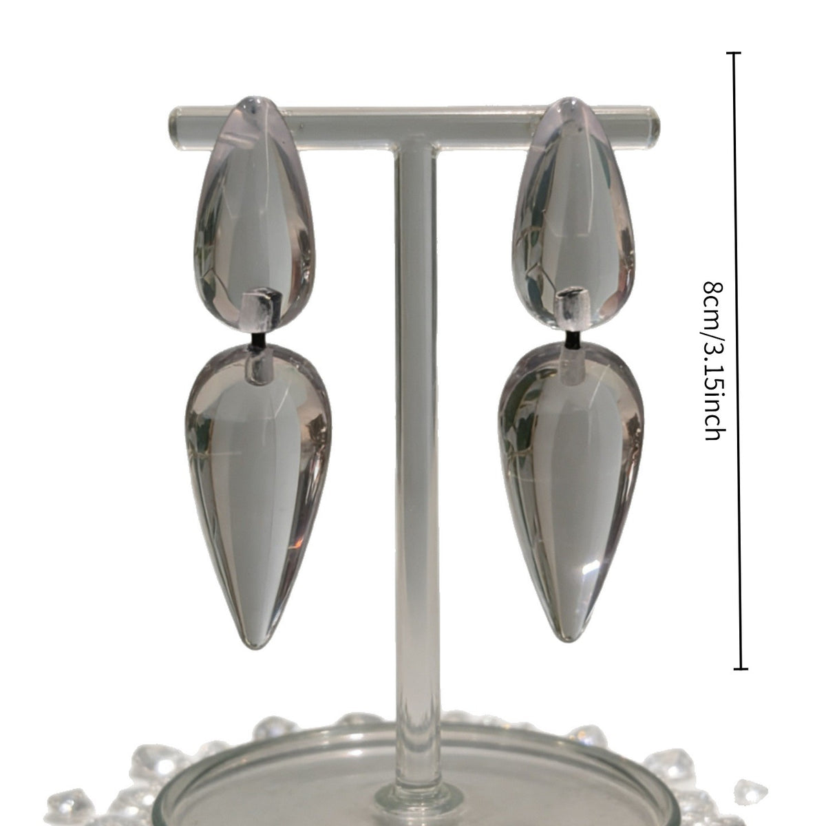Classy Transparent Acrylic Teardrop Earrings