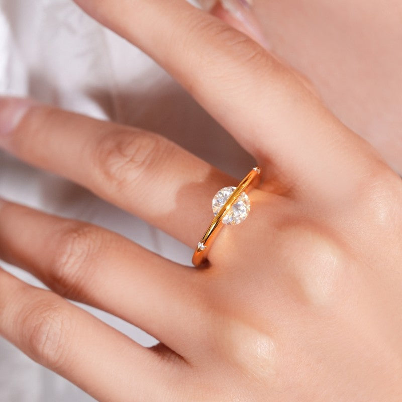 Elegant Celestial Zircon Ring