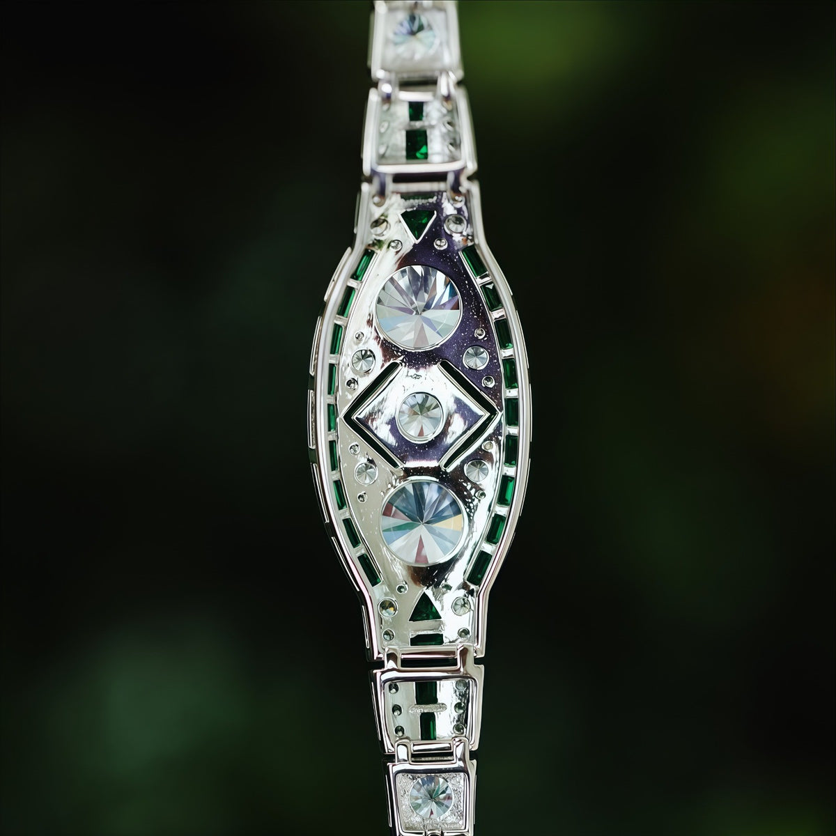 18k Elegant Geometric Blue Zircon Bracelet