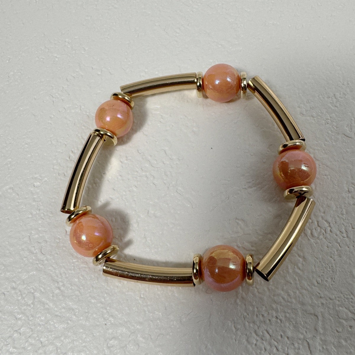 Boho Pastel Bead Tube Bracelet