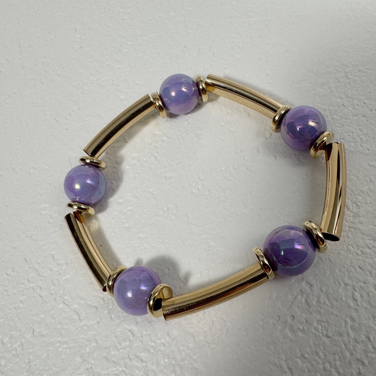 Boho Pastel Bead Tube Bracelet