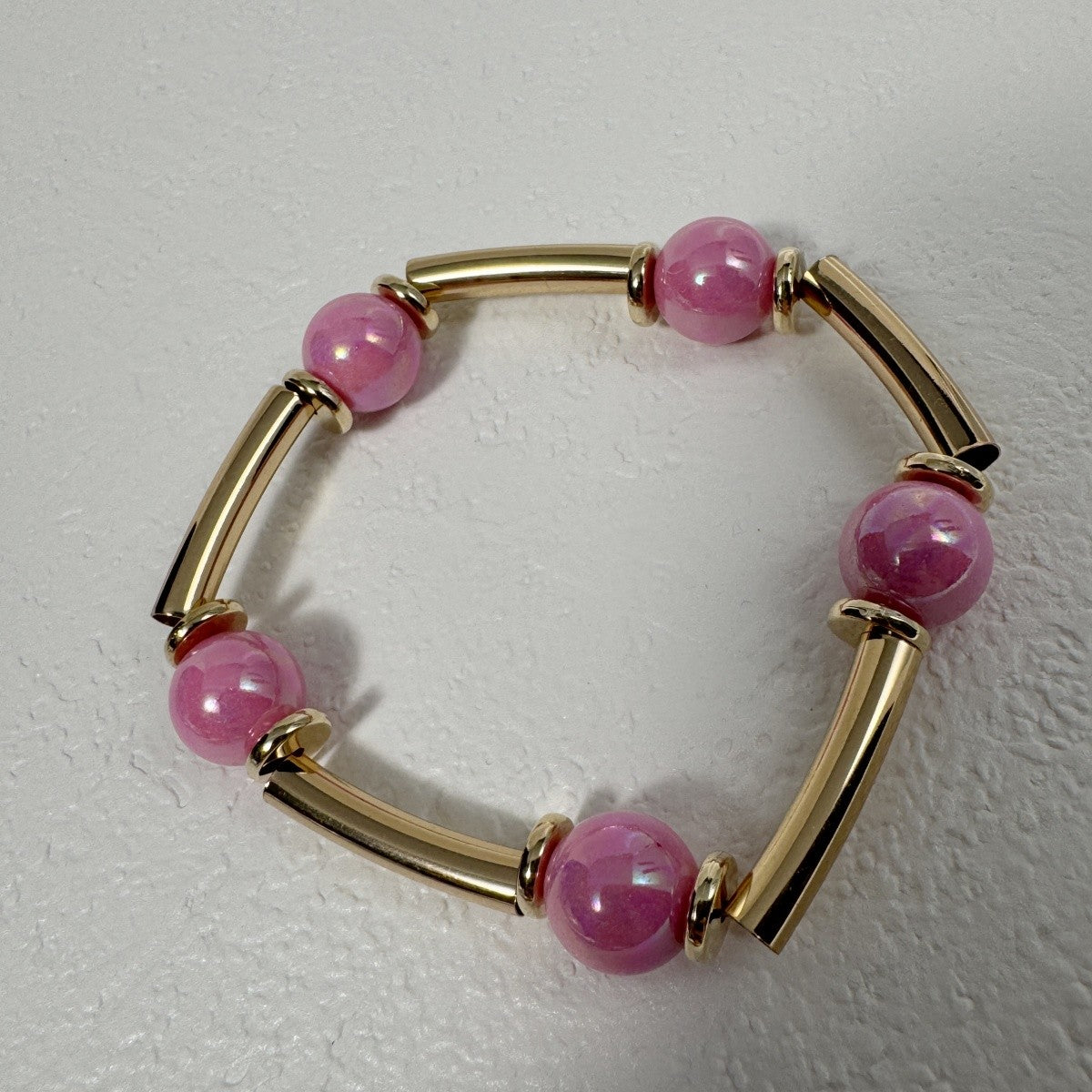 Boho Pastel Bead Tube Bracelet