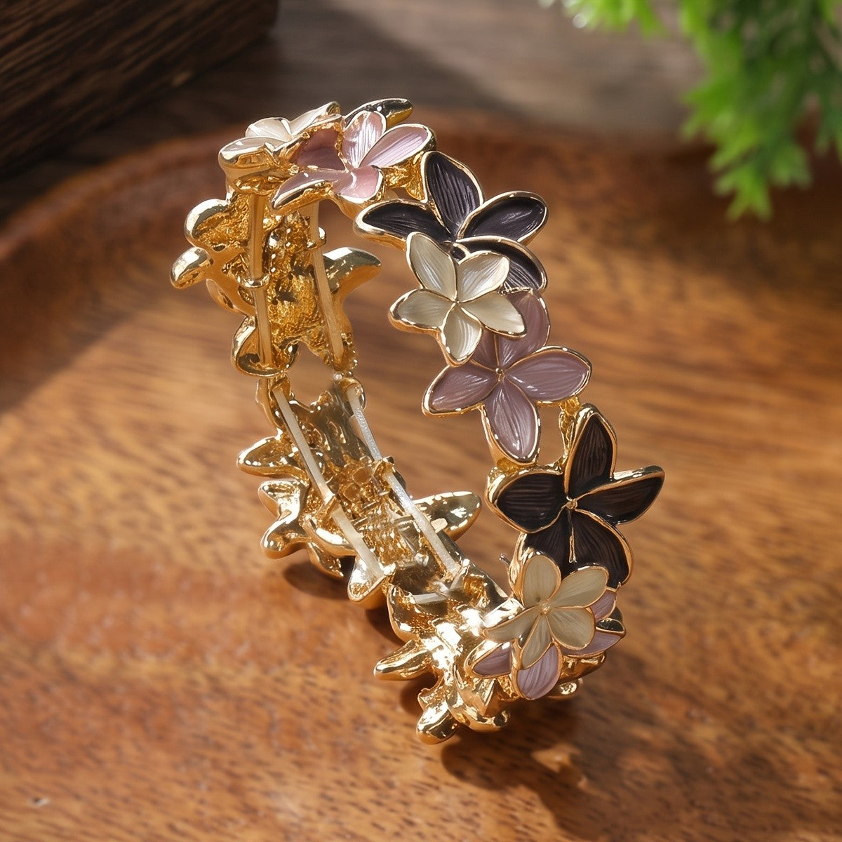 Boho Enamel Floral Stretch Bracelet