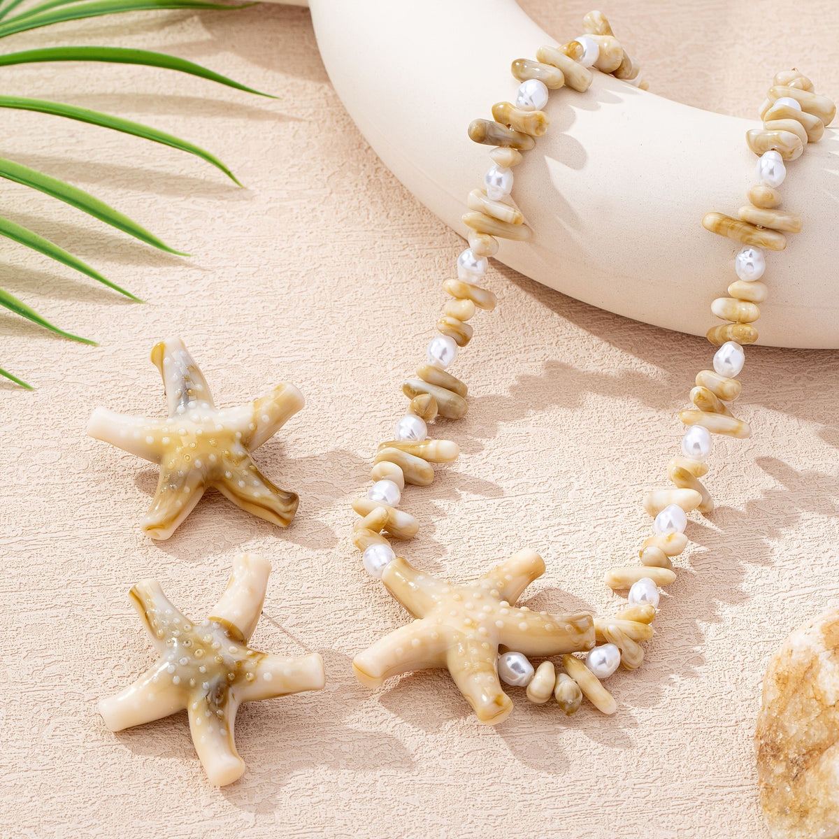 Boho Acrylic Starfish Necklace & Earring Set