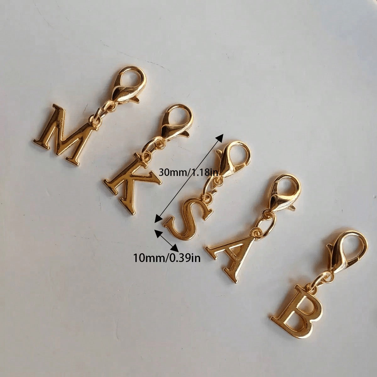 Classy Serif Letter Initial Keychain