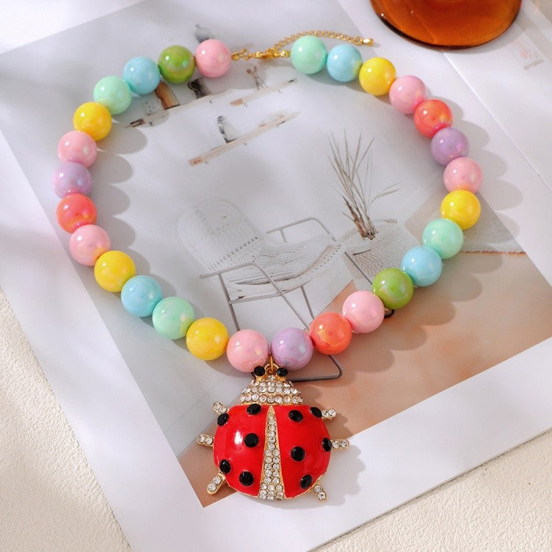 18k Boho Pink Pearl Lobster Necklace