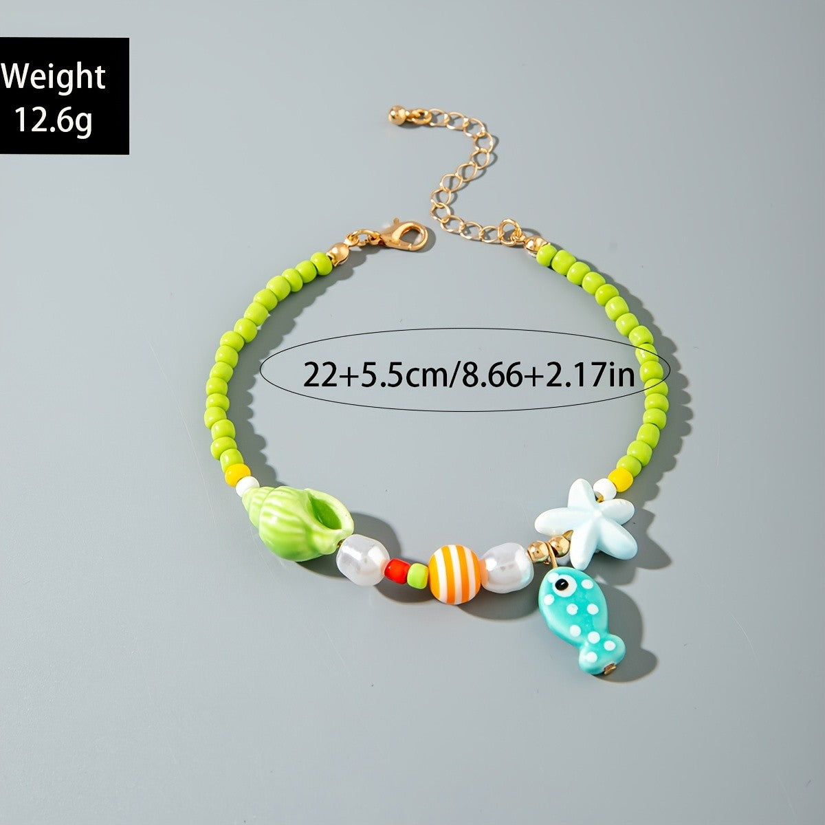 Boho Polka Dot Fish Anklet