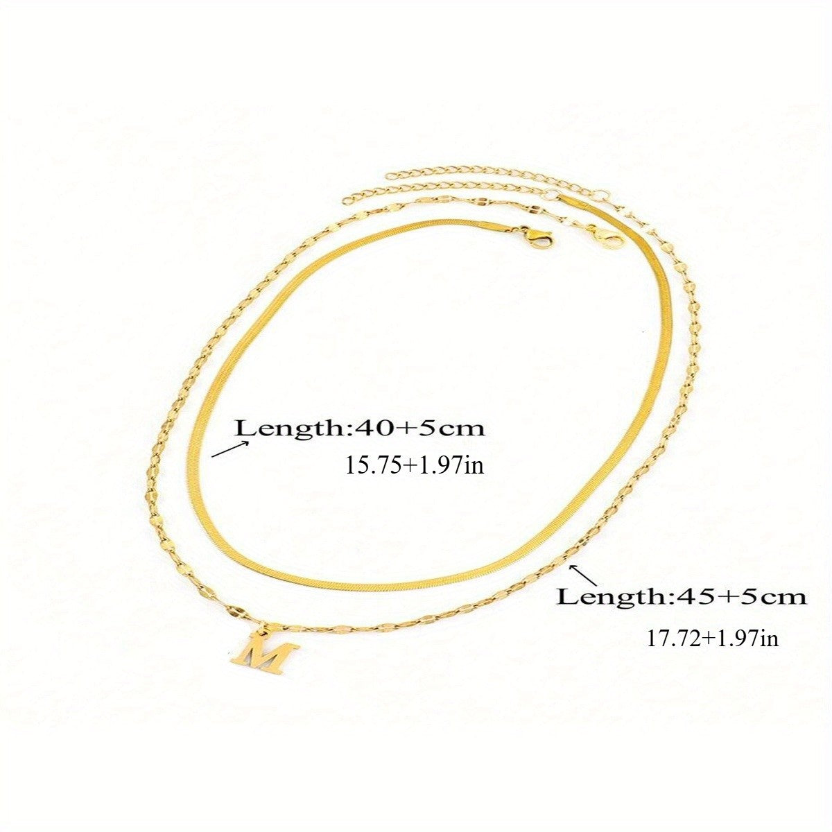 Dainty Layered Initial Letter Necklace