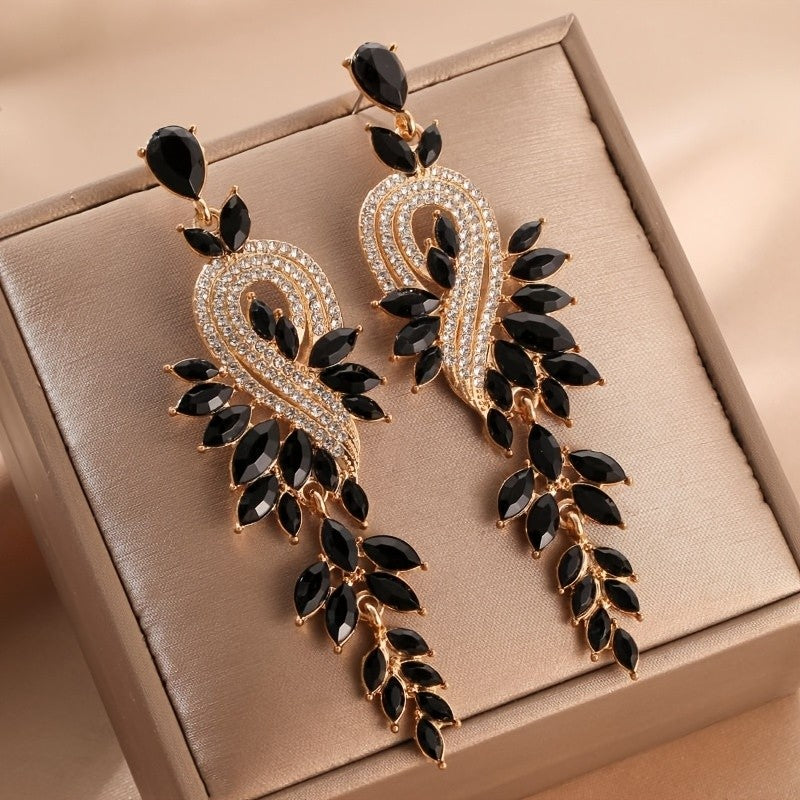 Elegant Multicolor Leaf Drop Earrings