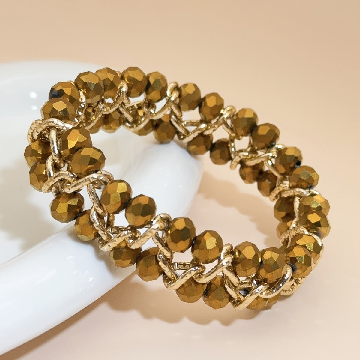 14k Boho Blue Crystal Bracelet