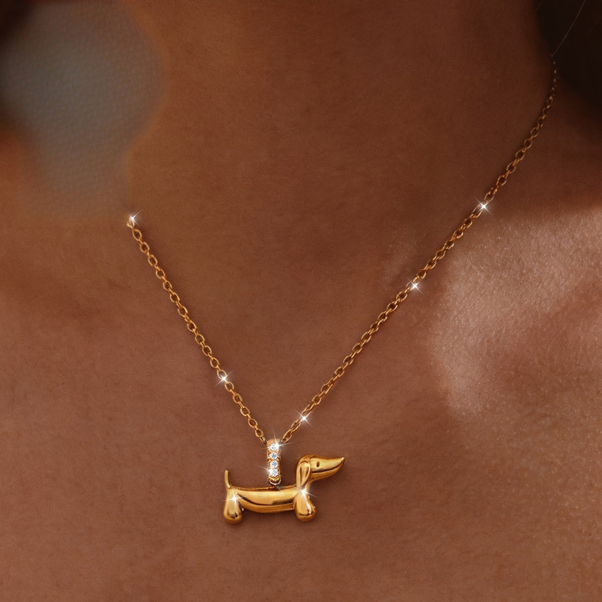 Dainty Dachshund Puppy Necklace