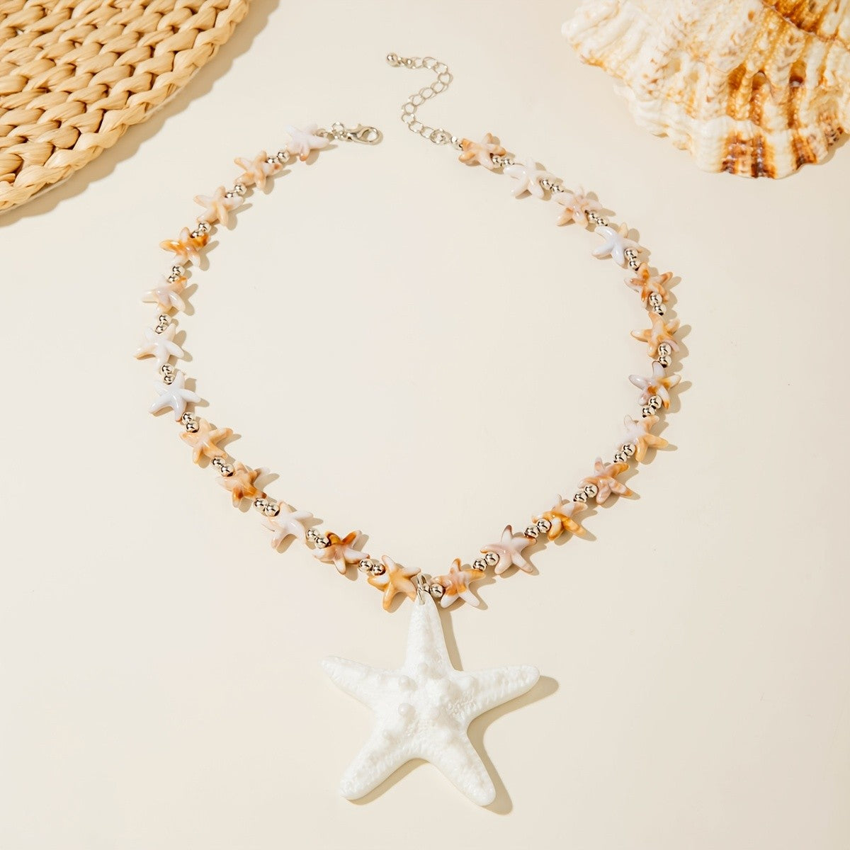Boho Starfish Bead Necklace