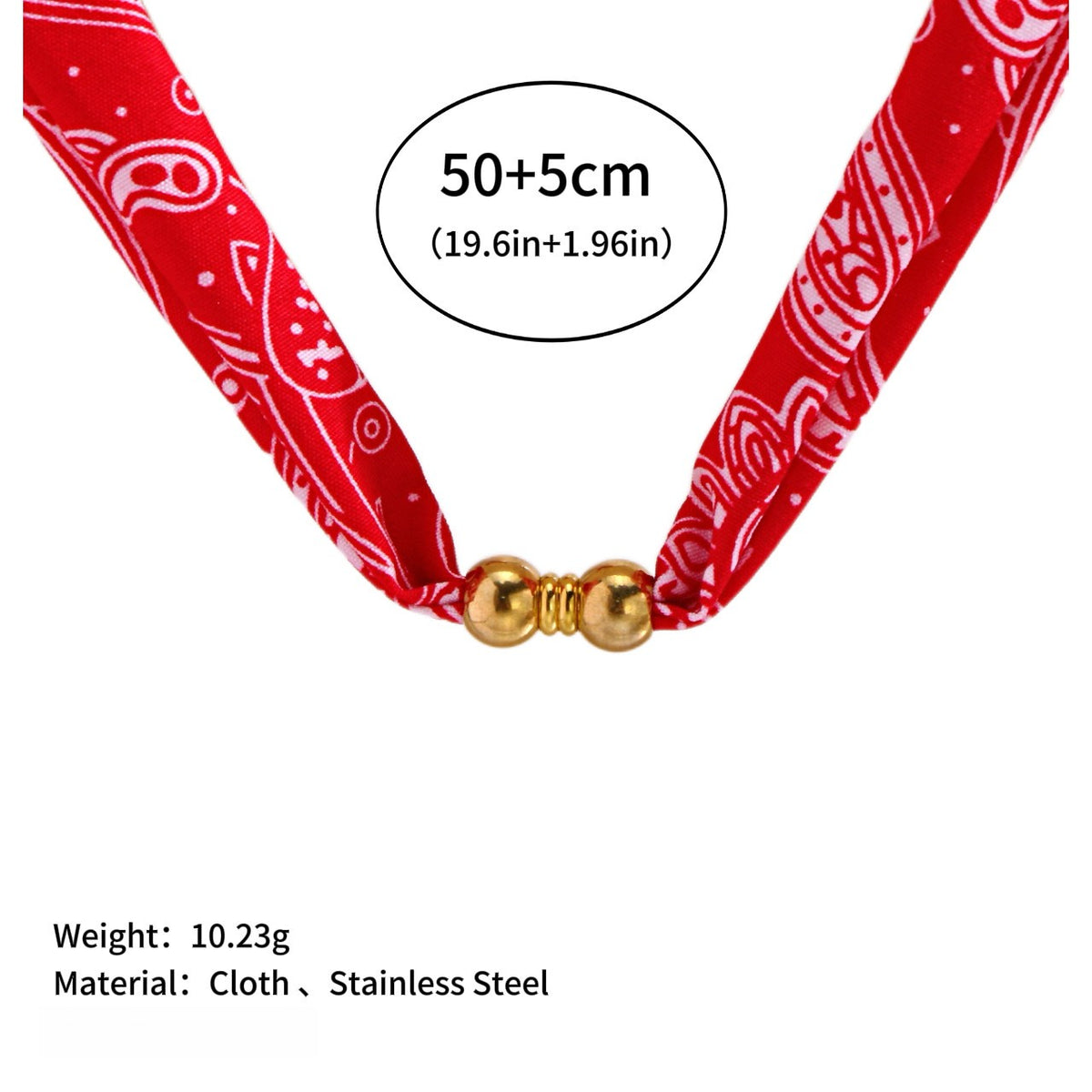 18k Boho Starfish Scarf Necklace